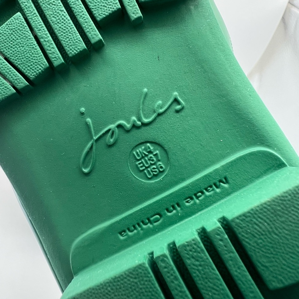 Joules Women's KELLY Neoprene Waterproof Welly Rain Boots Sz EU 37 US 6 Green - Picture 8 of 12